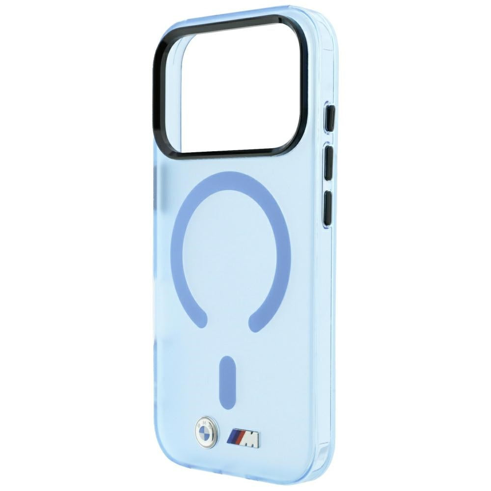 BMW M IML Frosted Metal Logo &amp; Trims MagSafe Case for iPhone 17 Pro Max / 18 Pro Max - Blue_5