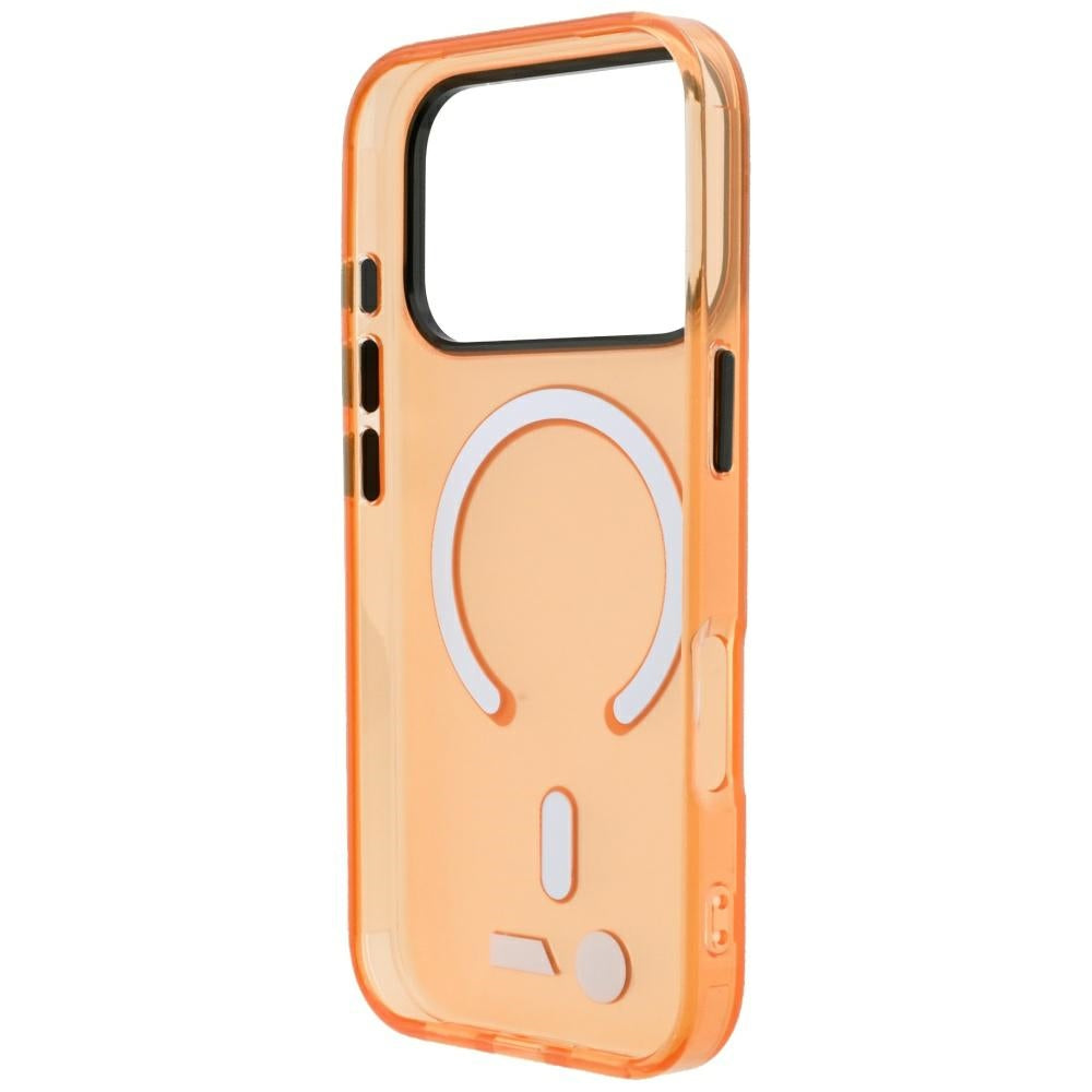 BMW M IML Frosted Metal Logo &amp; Trims MagSafe Case for iPhone 17 Pro Max / 18 Pro Max - Orange_6