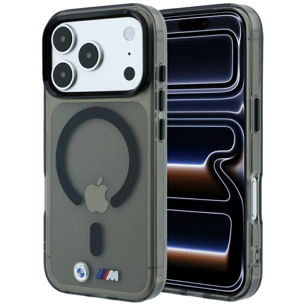 BMW M IML Glossy Metal Logo &amp; Trims MagSafe Case for iPhone 17 Pro / 18 Pro - Black_0