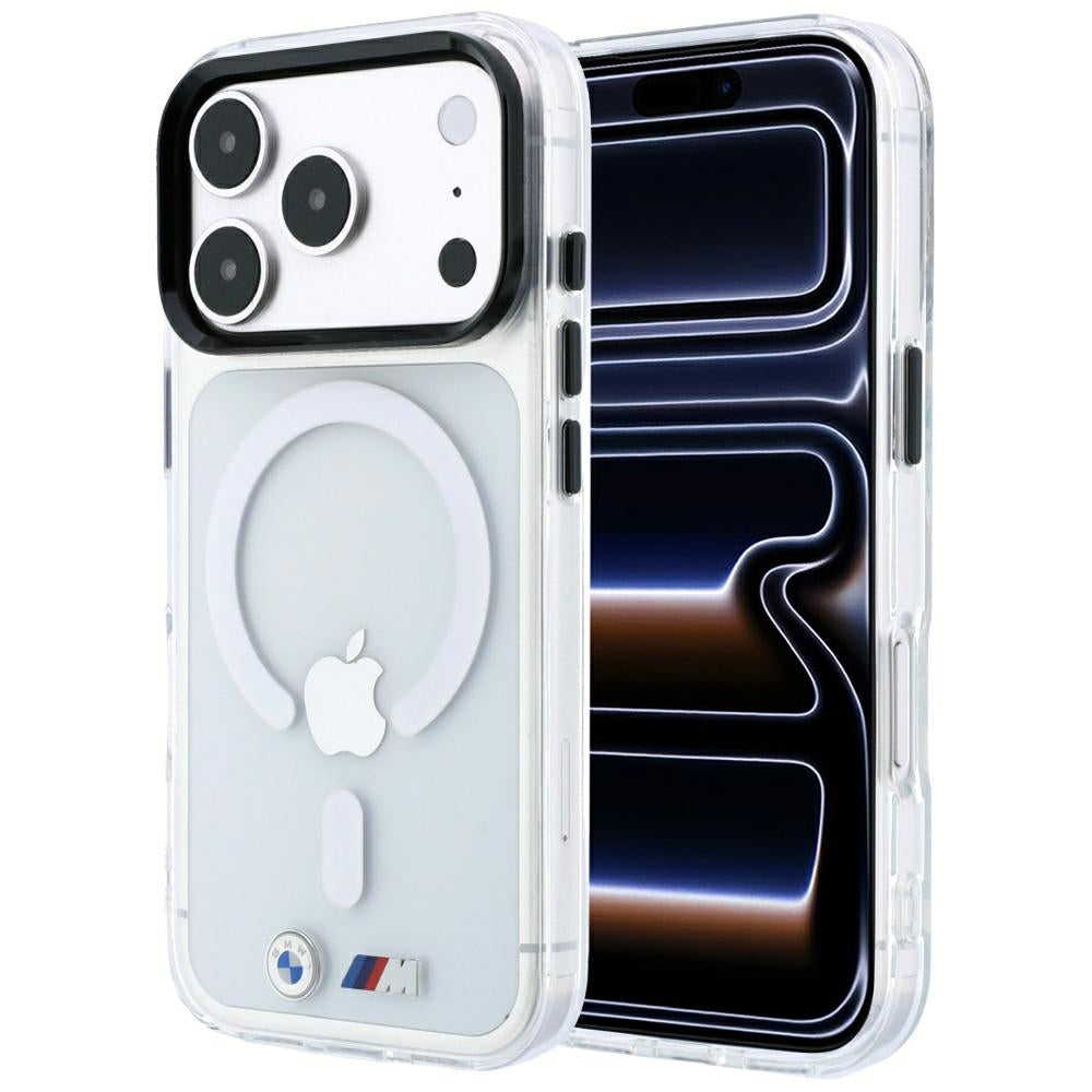 BMW M IML Glossy Metal Logo &amp; Trims MagSafe Case for iPhone 17 Pro / 18 Pro - Transparent_0