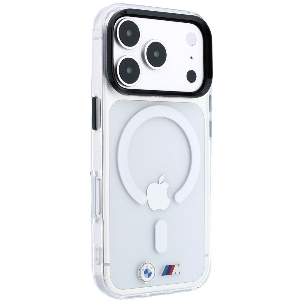 BMW M IML Glossy Metal Logo &amp; Trims MagSafe Case for iPhone 17 Pro / 18 Pro - Transparent_3