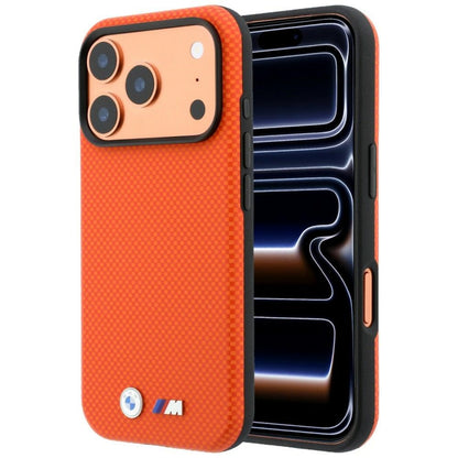 BMW M Quadrille Kevlar Metal Logo MagSafe Case for iPhone 17 Pro / 18 Pro - Orange_0