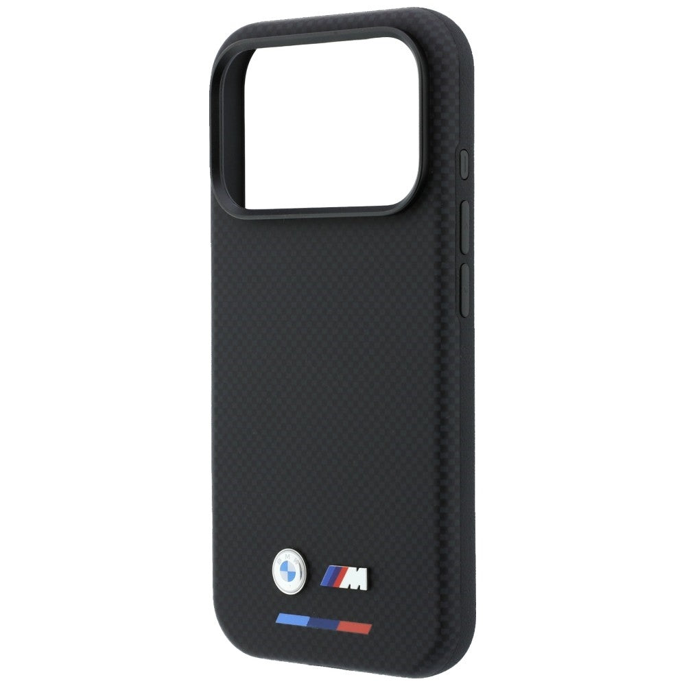 BMW M Quadrille Kevlar Tricolor &amp; Metal Logo MagSafe Case for iPhone 17 Pro Max / 18 Pro Max - Black_5