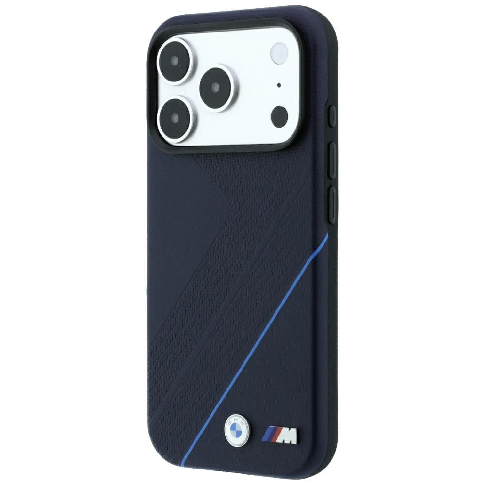 BMW M Tire Track Blue Line MagSafe Case for iPhone 17 Pro Max / 18 Pro Max - Navy Blue_1