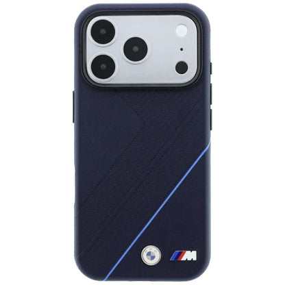 BMW M Tire Track Blue Line MagSafe Case for iPhone 17 Pro Max / 18 Pro Max - Navy Blue_2