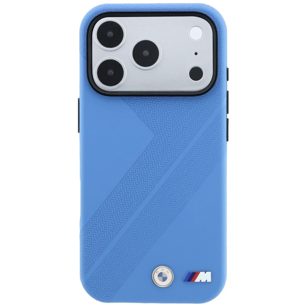 BMW M Tire Track Metal Logo MagSafe Case for iPhone 17 Pro / 18 Pro - Blue_2
