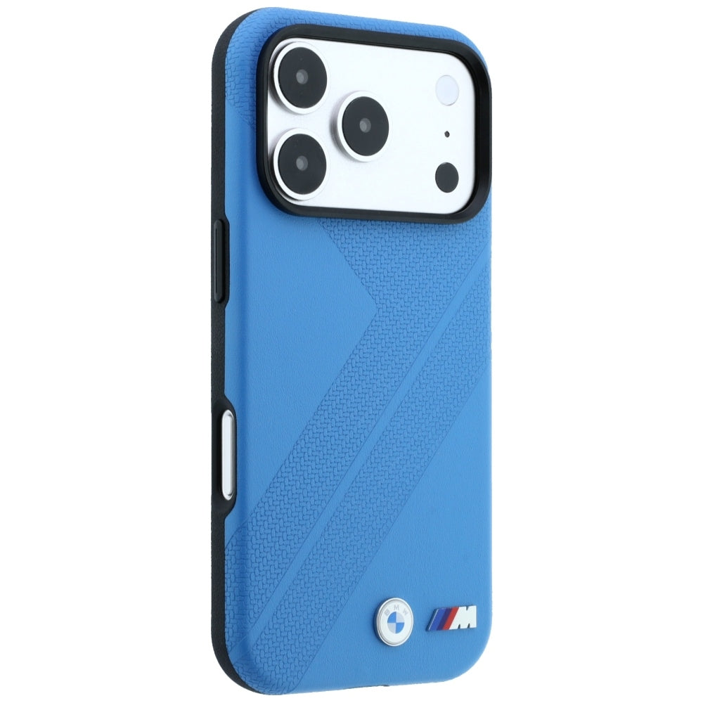 BMW M Tire Track Metal Logo MagSafe Case for iPhone 17 Pro / 18 Pro - Blue_3