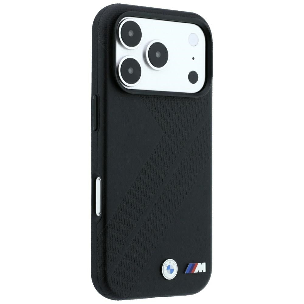 BMW M Tire Track Metal Logo MagSafe Case for iPhone 17 Pro Max / 18 Pro Max - Black_3