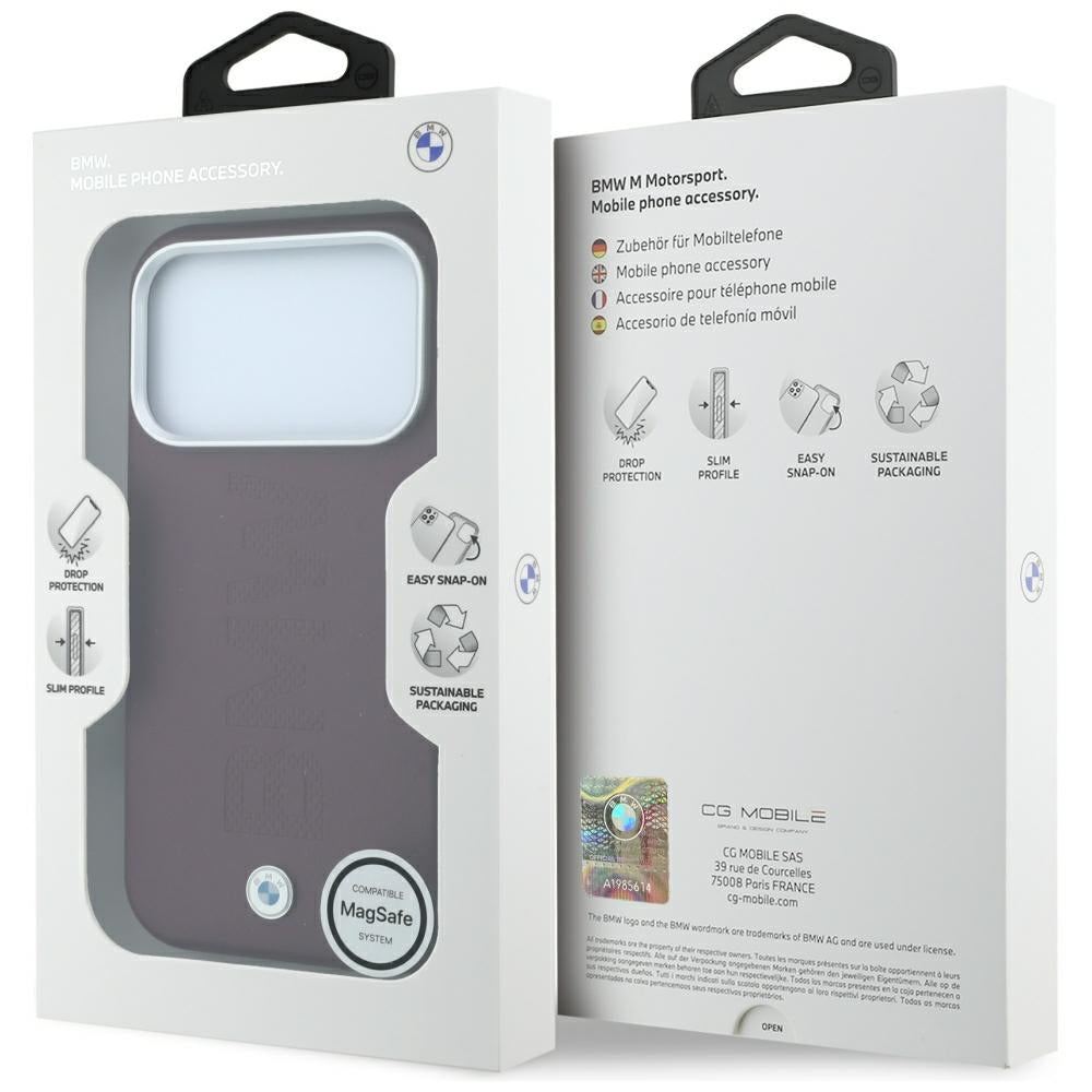 BMW Sign Centered Deboss MagSafe Case for iPhone 17 Pro / 18 Pro - Burgundy_7