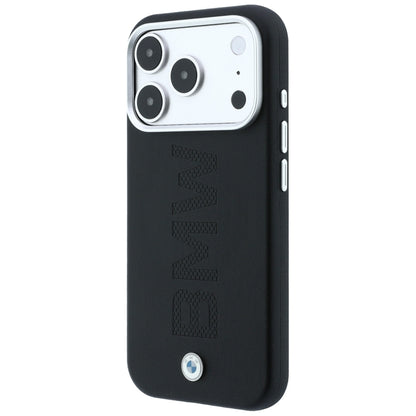 BMW Sign Deboss Quilted Metal Logo MagSafe Case for iPhone 18 Pro Max - Dark Gray_1