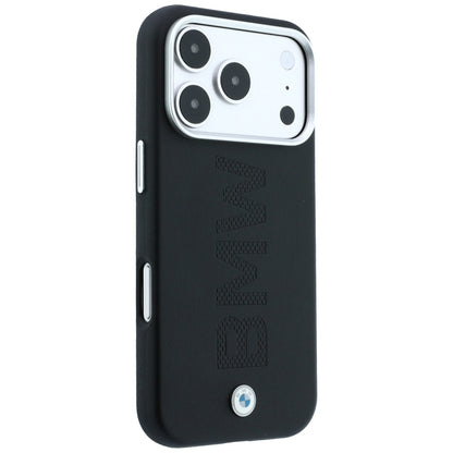 BMW Sign Deboss Quilted Metal Logo MagSafe Case for iPhone 18 Pro Max - Dark Gray_3