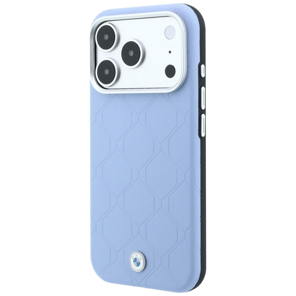 BMW Sign Deboss Quilted Metal Logo MagSafe Case for iPhone 17 Pro / 18 Pro - Blue_1