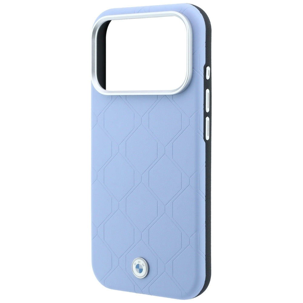 BMW Sign Deboss Quilted Metal Logo MagSafe Case for iPhone 17 Pro / 18 Pro - Blue_5