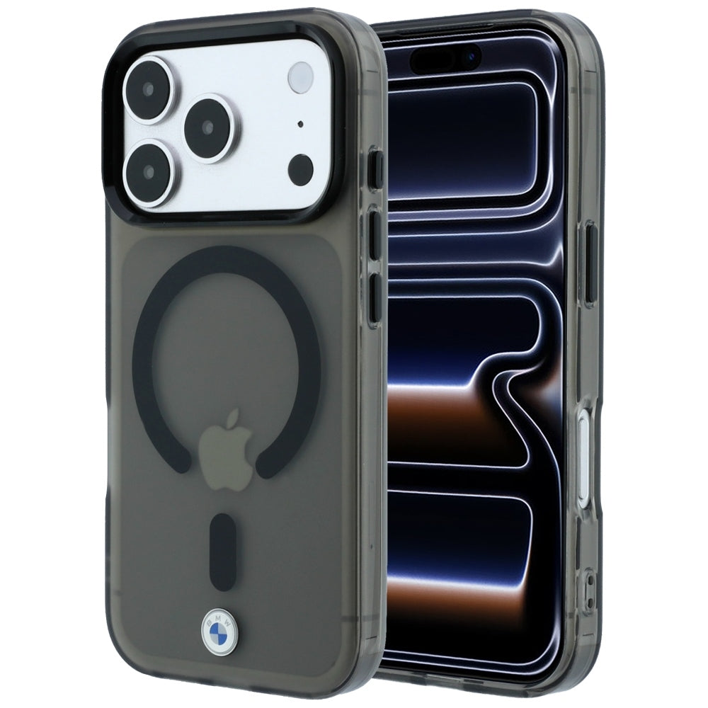 BMW Sign Frosted IML &amp; MetalL Logo MagSafe Case for iPhone 17 Pro Max / 18 Pro Max - Black_0