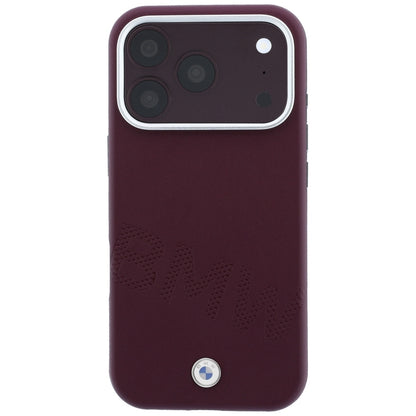 BMW Sign Inclined Deboss Letters MagSafe case for iPhone 17 Pro / 18 Pro - burgundy_2