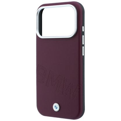 BMW Sign Inclined Deboss Letters MagSafe case for iPhone 17 Pro / 18 Pro - burgundy_5