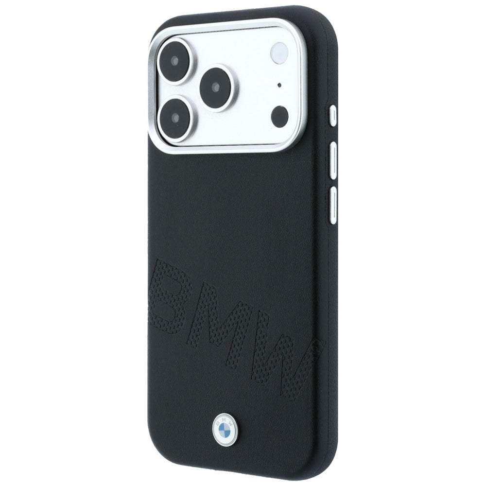 BMW Sign Inclined Deboss Letters MagSafe Case for iPhone 17 Pro / 18 Pro - Black_1