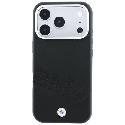 BMW Sign Inclined Deboss Letters MagSafe Case for iPhone 17 Pro / 18 Pro - Black_2
