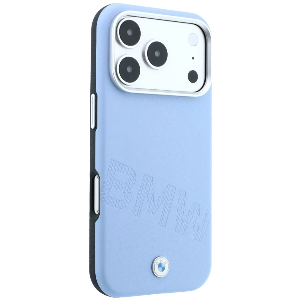 BMW Sign Inclined Deboss Letters MagSafe Case for iPhone 17 Pro / 18 Pro - Blue_3