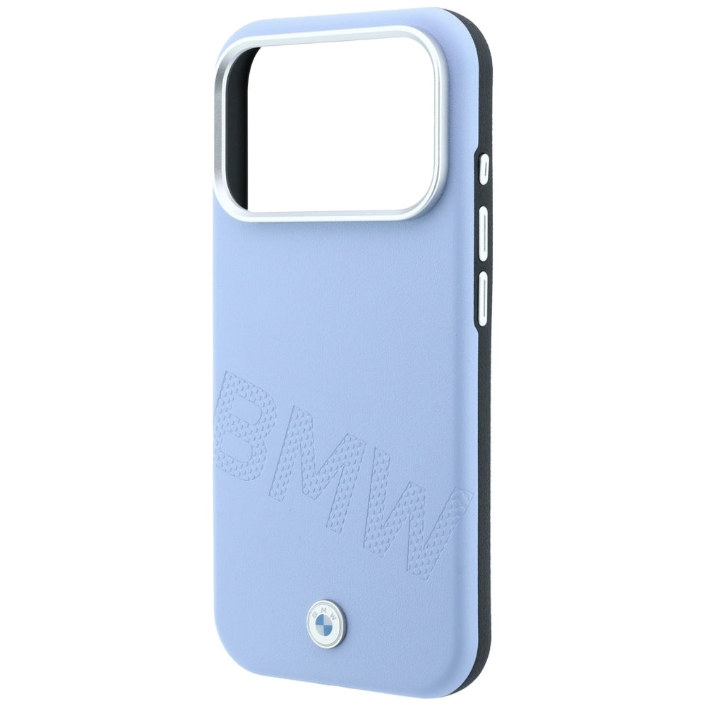 BMW Sign Inclined Deboss Letters MagSafe Case for iPhone 17 Pro / 18 Pro - Blue_5