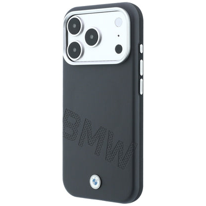 BMW Sign Inclined Deboss Letters MagSafe Case for iPhone 17 Pro / 18 Pro - Gray_1