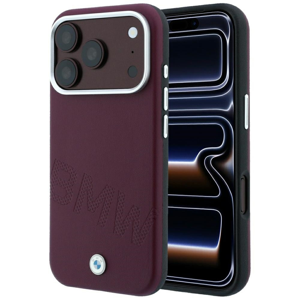 BMW Sign Inclined Deboss Letters MagSafe case for iPhone 17 Pro Max / 18 Pro Max - burgundy_0