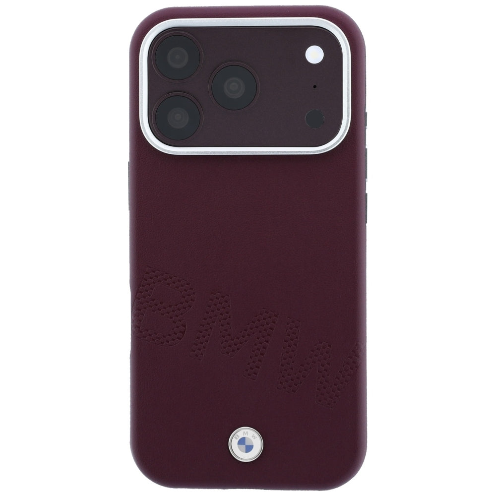 BMW Sign Inclined Deboss Letters MagSafe case for iPhone 17 Pro Max / 18 Pro Max - burgundy_2