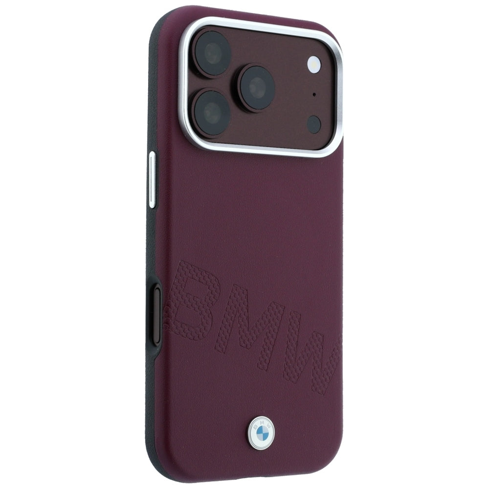 BMW Sign Inclined Deboss Letters MagSafe case for iPhone 17 Pro Max / 18 Pro Max - burgundy_3