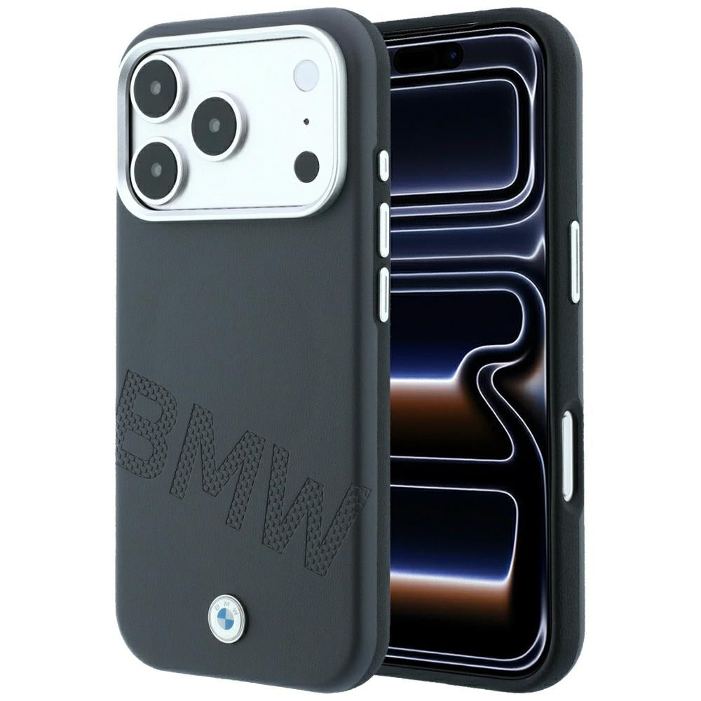 BMW Sign Inclined Deboss Letters MagSafe Case for iPhone 17 Pro Max / 18 Pro Max - Gray_0