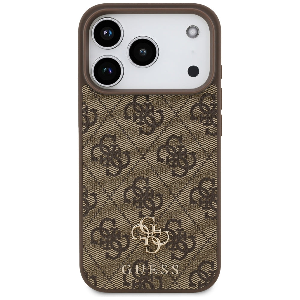 Guess 4G Small Classic Logo MagSafe Case for iPhone 17 Pro / 18 Pro - Brown_2