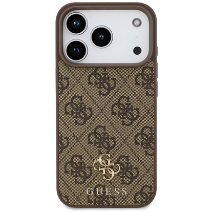 Guess 4G Small Classic Logo MagSafe Case for iPhone 17 Pro / 18 Pro - Brown_2