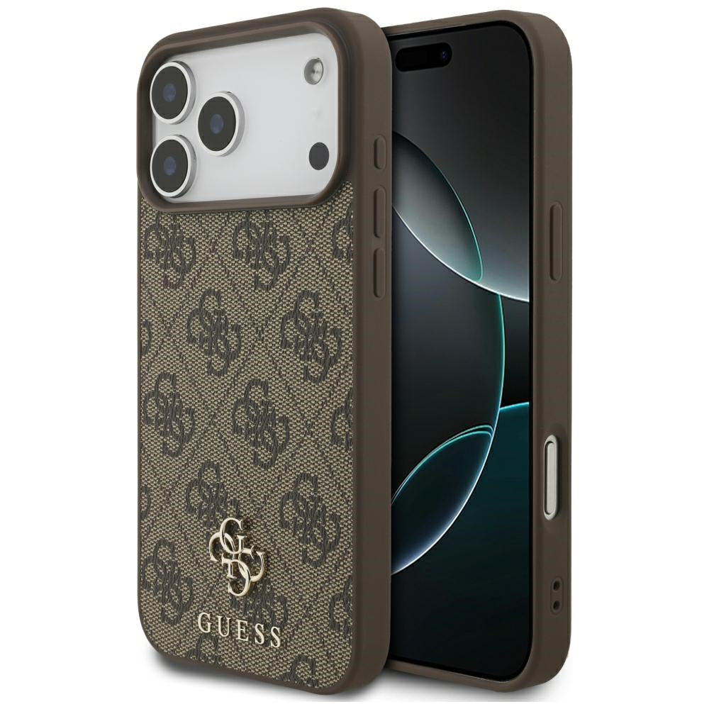 Guess 4G Small Classic Logo MagSafe Case for iPhone 17 Pro Max / 18 Pro Max - Brown_0