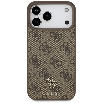 Guess 4G Small Classic Logo MagSafe Case for iPhone 17 Pro Max / 18 Pro Max - Brown_2