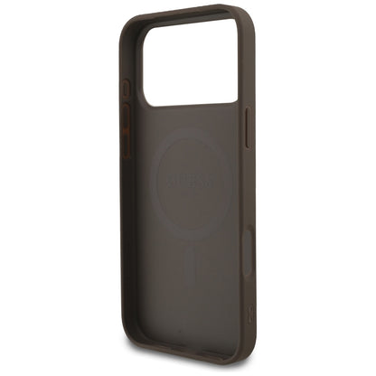 Guess 4G Small Classic Logo MagSafe Case for iPhone 17 Pro Max / 18 Pro Max - Brown_6