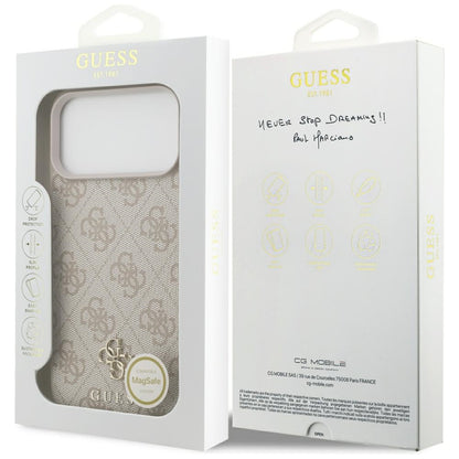 Guess 4G Small Classic Logo MagSafe Case for iPhone 17 Pro Max / 18 Pro Max - Pink_7