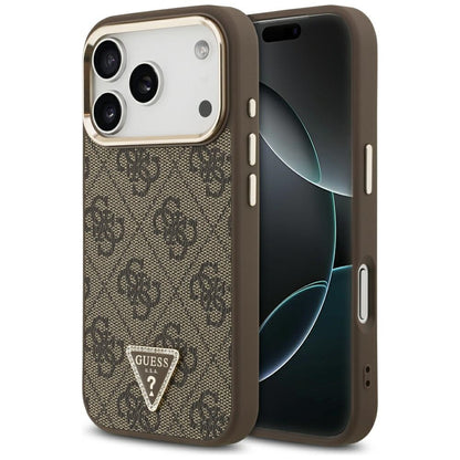 Guess 4G Triangle Logo MagSafe Case for iPhone 17 Pro / 18 Pro - Brown_0