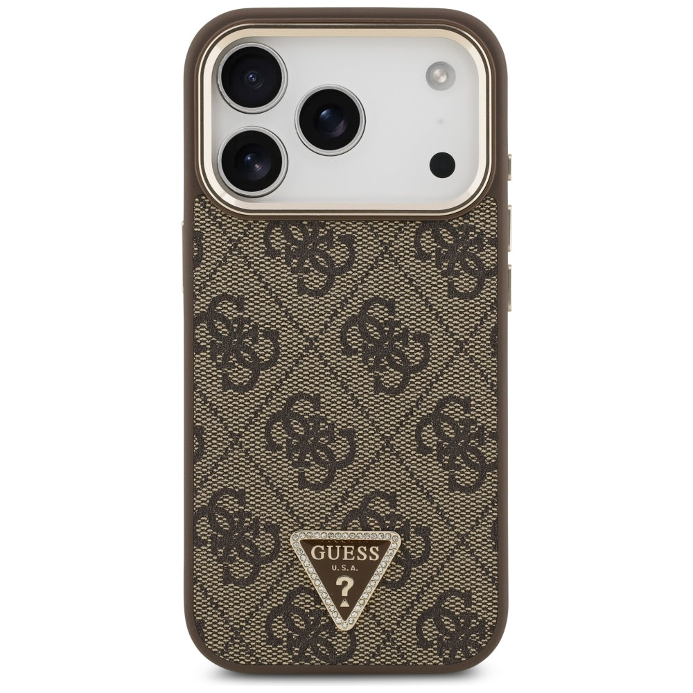 Guess 4G Triangle Logo MagSafe Case for iPhone 17 Pro / 18 Pro - Brown_2