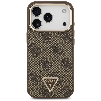 Guess 4G Triangle Logo MagSafe Case for iPhone 17 Pro / 18 Pro - Brown_2