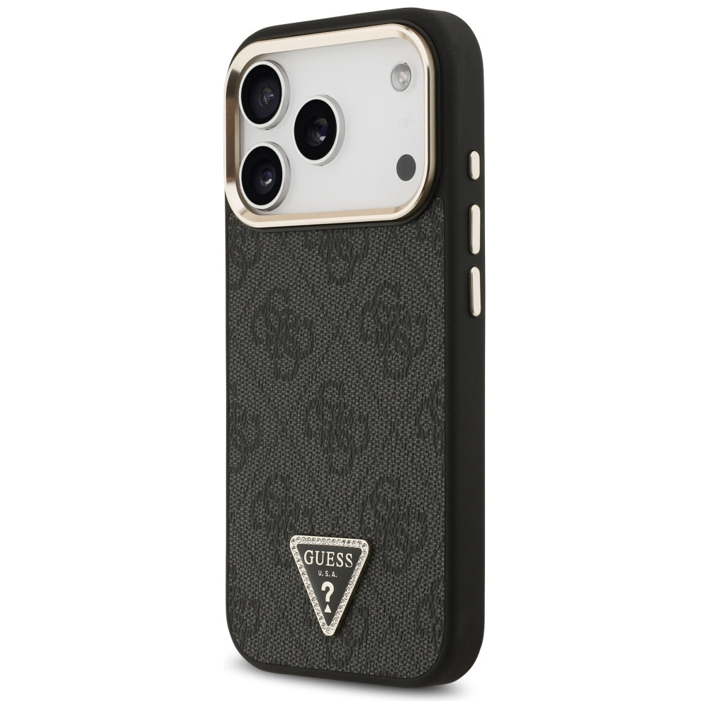 Guess 4G Triangle Logo MagSafe Case for iPhone 17 Pro / 18 Pro - Black and Gold_1
