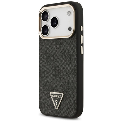 Guess 4G Triangle Logo MagSafe Case for iPhone 17 Pro / 18 Pro - Black and Gold_1