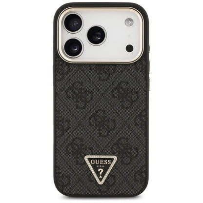 Guess 4G Triangle Logo MagSafe Case for iPhone 17 Pro / 18 Pro - Black and Gold_2