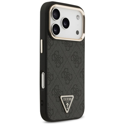 Guess 4G Triangle Logo MagSafe Case for iPhone 17 Pro / 18 Pro - Black and Gold_3