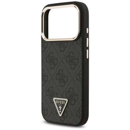 Guess 4G Triangle Logo MagSafe Case for iPhone 17 Pro / 18 Pro - Black and Gold_5