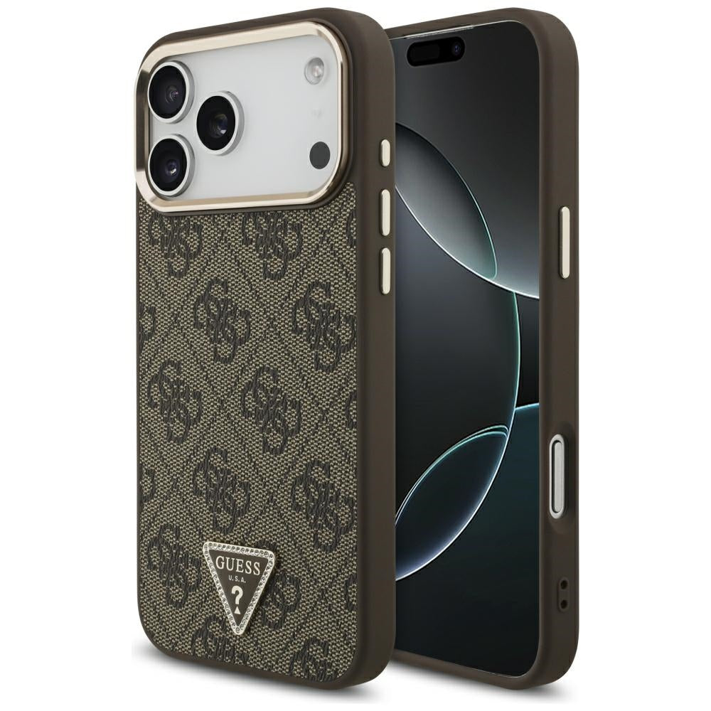 Guess 4G Triangle Logo MagSafe Case for iPhone 17 Pro Max / 18 Pro Max - Brown_0