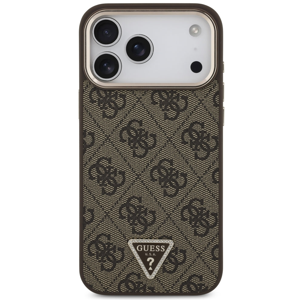 Guess 4G Triangle Logo MagSafe Case for iPhone 17 Pro Max / 18 Pro Max - Brown_2