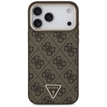 Guess 4G Triangle Logo MagSafe Case for iPhone 17 Pro Max / 18 Pro Max - Brown_2