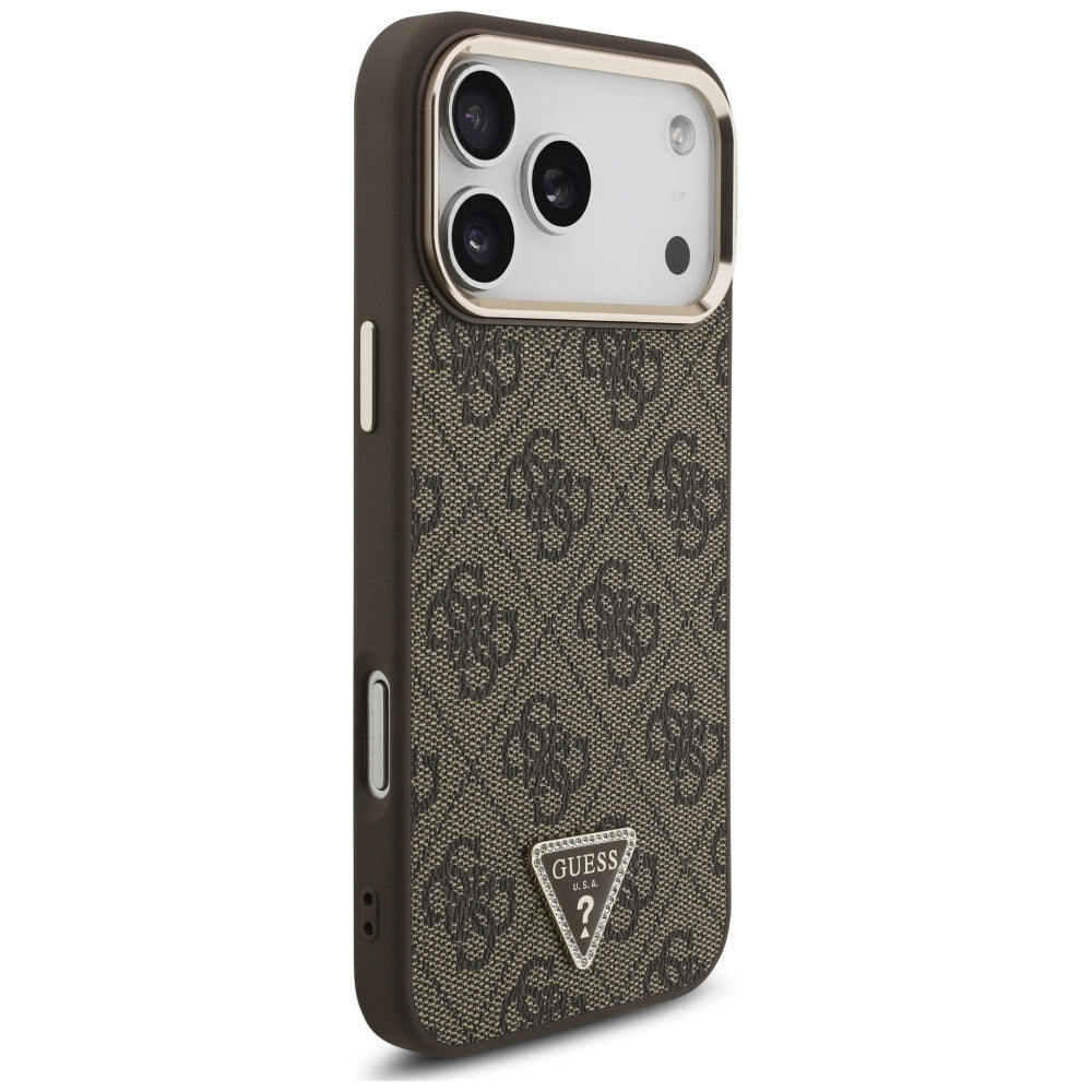 Guess 4G Triangle Logo MagSafe Case for iPhone 17 Pro Max / 18 Pro Max - Brown_3