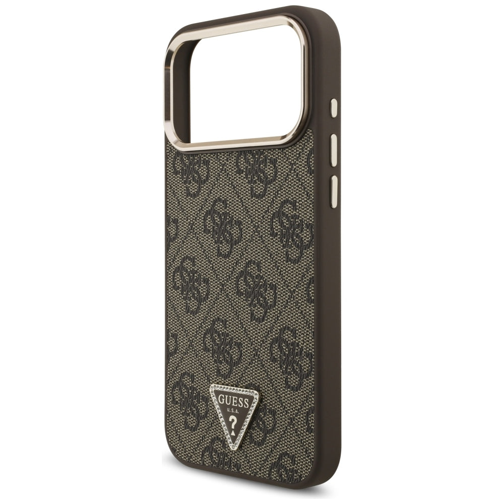 Guess 4G Triangle Logo MagSafe Case for iPhone 17 Pro Max / 18 Pro Max - Brown_5