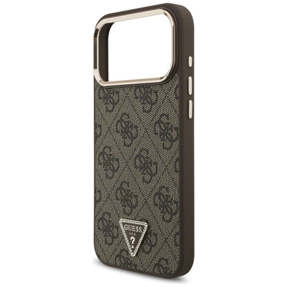 Guess 4G Triangle Logo MagSafe Case for iPhone 17 Pro Max / 18 Pro Max - Brown_5