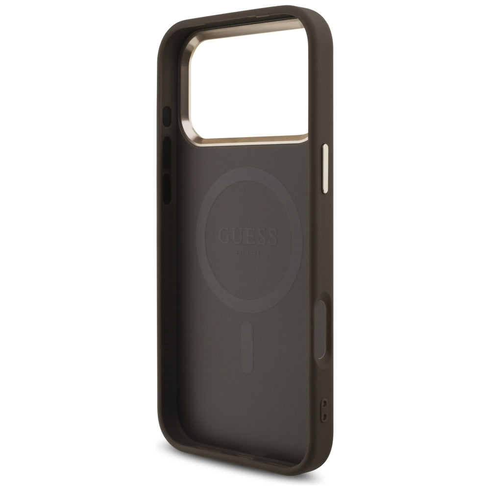 Guess 4G Triangle Logo MagSafe Case for iPhone 17 Pro Max / 18 Pro Max - Brown_6